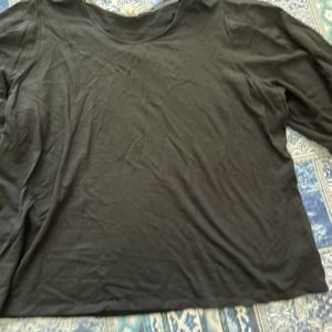 Ava & Viv Women's Balloon Long Sleeve Blouse Black Sz 2X